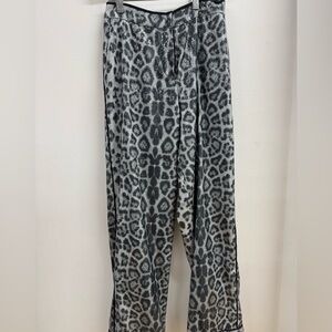 NWT ITMFL Leopard Print sequined Wide Leg Pants
